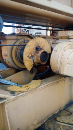 Liebherr 32K mit gebrochener Montageseilwinde.